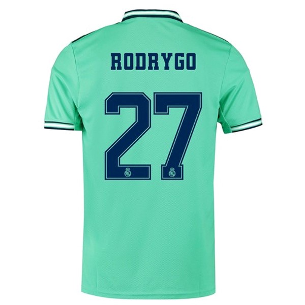 Camiseta Real Madrid NO.27 Rodrygo Replica Tercera Ropa 2019/20 Verde